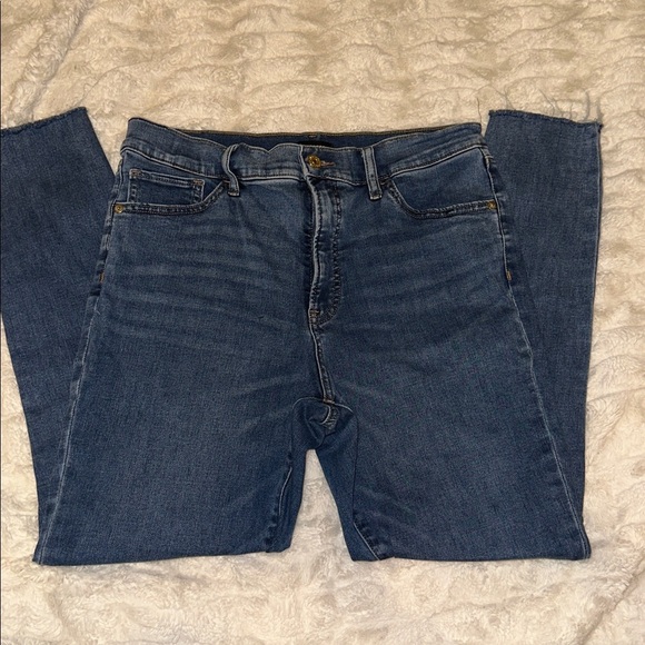 Express Blue Skinny Jeans with Tapered Fit - Picture 3 of 7